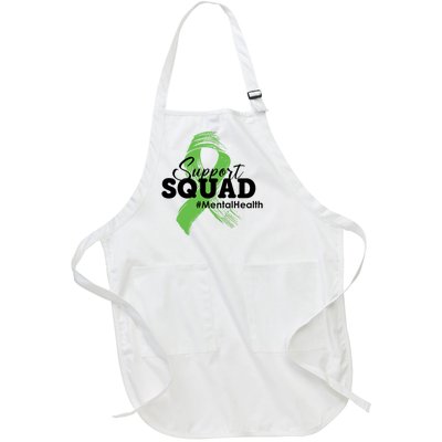 Support Squad Mental Health Awareness Ribbon Full-Length Apron With Pockets