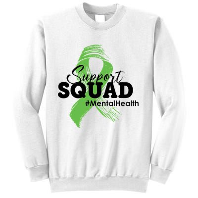 Support Squad Mental Health Awareness Ribbon Sweatshirt