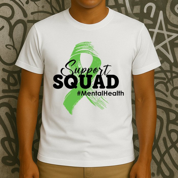 Support Squad Mental Health Awareness Ribbon T-Shirt