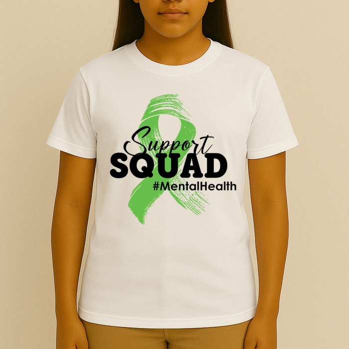 Support Squad Mental Health Awareness Ribbon T-Shirt