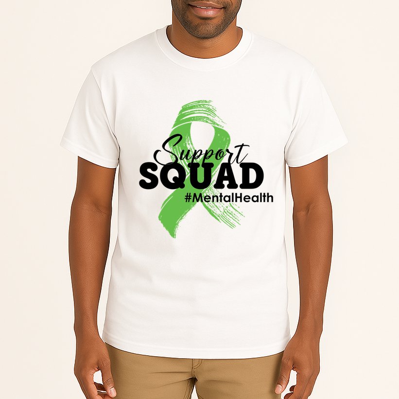 Support Squad Mental Health Awareness Ribbon Tall T-Shirt