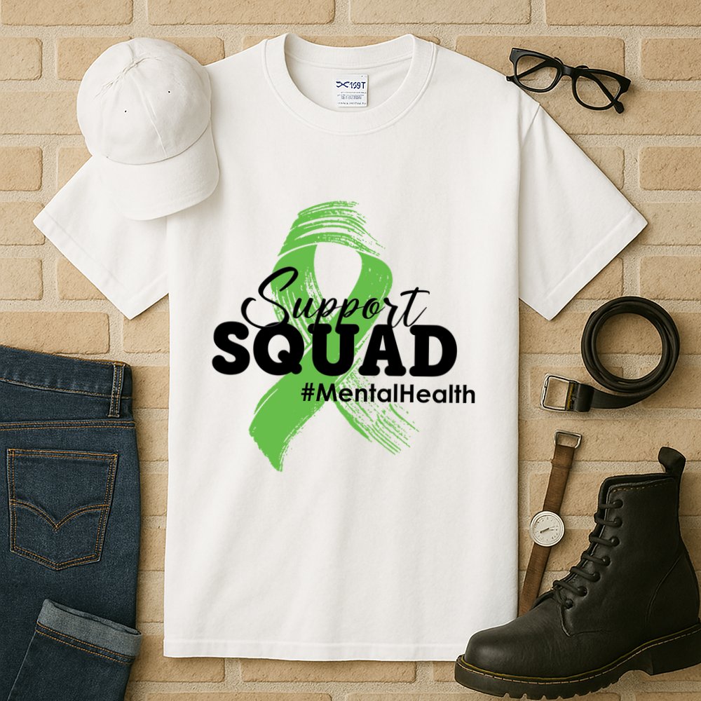 Support Squad Mental Health Awareness Ribbon Tall T-Shirt