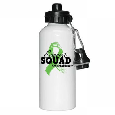 Support Squad Mental Health Awareness Ribbon Aluminum Water Bottle