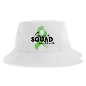 Support Squad Mental Health Awareness Ribbon Sustainable Bucket Hat