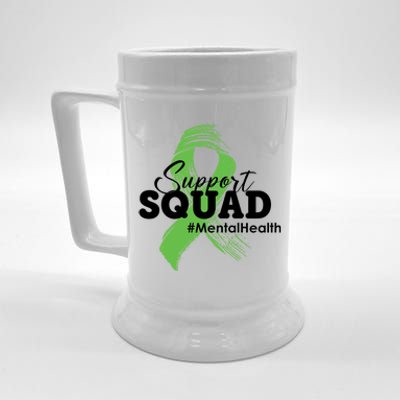 Support Squad Mental Health Awareness Ribbon Beer Stein