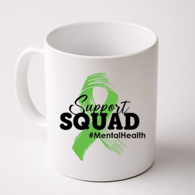 Support Squad Mental Health Awareness Ribbon Coffee Mug