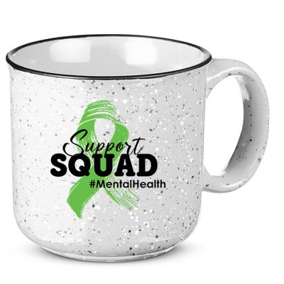 Support Squad Mental Health Awareness Ribbon 15oz Campfire Ceramic Mug