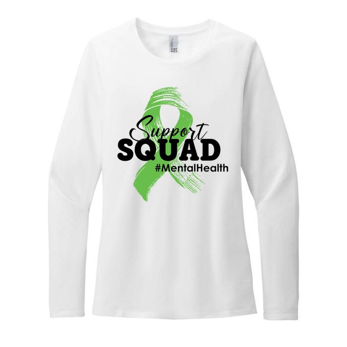 Support Squad Mental Health Awareness Ribbon Womens CVC Long Sleeve Shirt