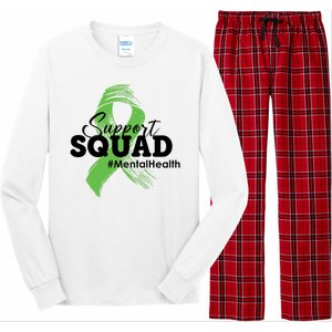 Support Squad Mental Health Awareness Ribbon Long Sleeve Pajama Set