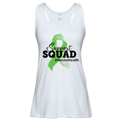 Support Squad Mental Health Awareness Ribbon Ladies Essential Flowy Tank