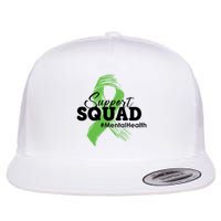 Support Squad Mental Health Awareness Ribbon Flat Bill Trucker Hat