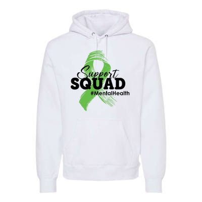 Support Squad Mental Health Awareness Ribbon Premium Hoodie