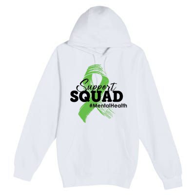 Support Squad Mental Health Awareness Ribbon Premium Pullover Hoodie