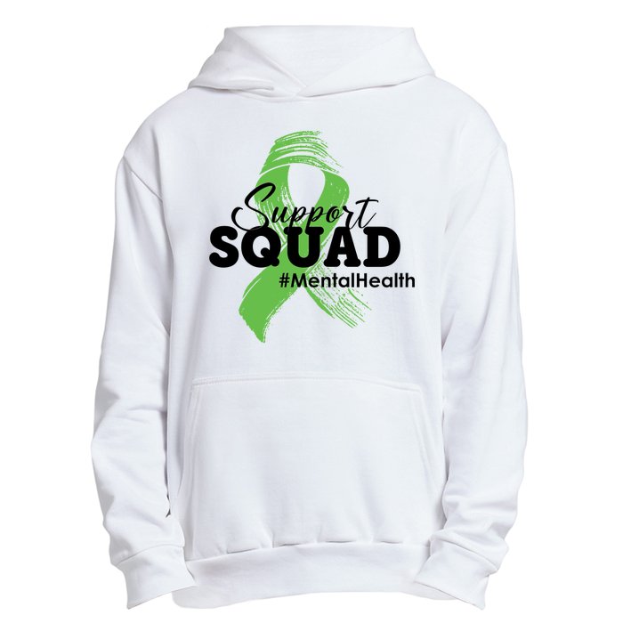 Support Squad Mental Health Awareness Ribbon Urban Pullover Hoodie