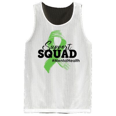 Support Squad Mental Health Awareness Ribbon Mesh Reversible Basketball Jersey Tank