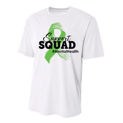 Support Squad Mental Health Awareness Ribbon Performance Sprint T-Shirt