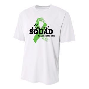 Support Squad Mental Health Awareness Ribbon Youth Performance Sprint T-Shirt