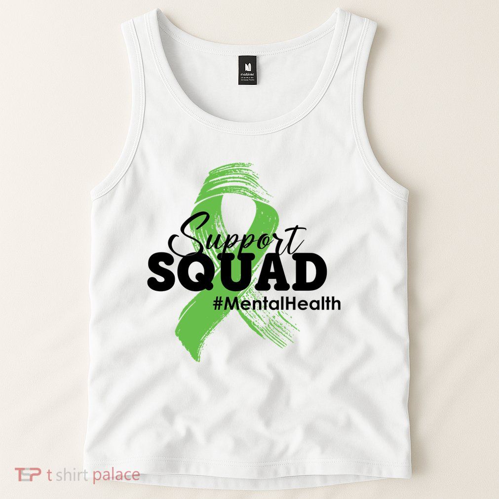 Support Squad Mental Health Awareness Ribbon Tank Top