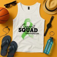 Support Squad Mental Health Awareness Ribbon Tank Top