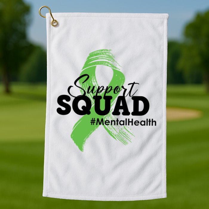Support Squad Mental Health Awareness Ribbon Golf Towel