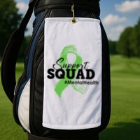 Support Squad Mental Health Awareness Ribbon Golf Towel