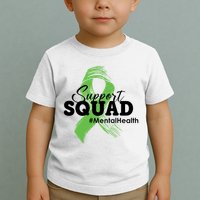 Support Squad Mental Health Awareness Ribbon Toddler T-Shirt