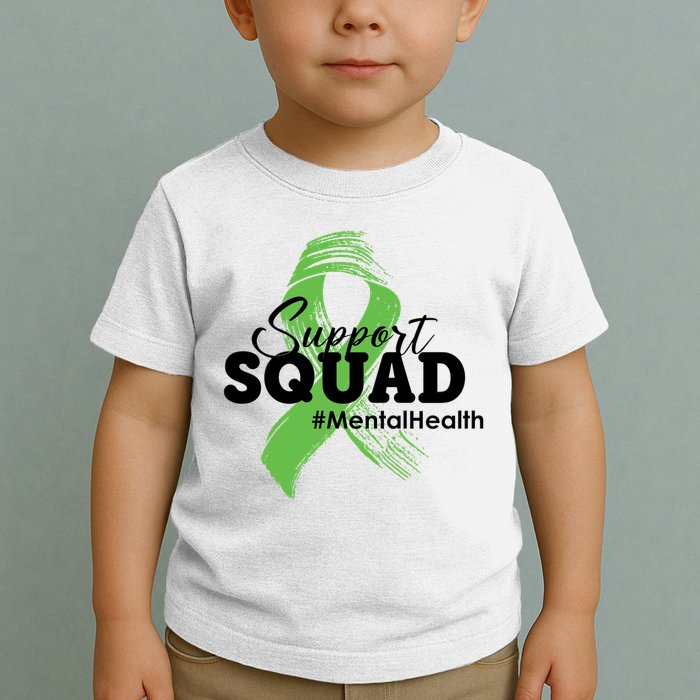 Support Squad Mental Health Awareness Ribbon Toddler T-Shirt