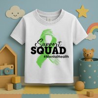 Support Squad Mental Health Awareness Ribbon Toddler T-Shirt