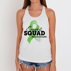 Support Squad Mental Health Awareness Ribbon Women's Knotted Racerback Tank