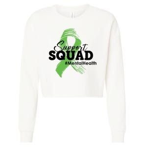 Support Squad Mental Health Awareness Ribbon Cropped Pullover Crew