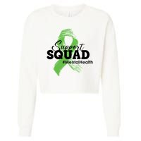 Support Squad Mental Health Awareness Ribbon Cropped Pullover Crew