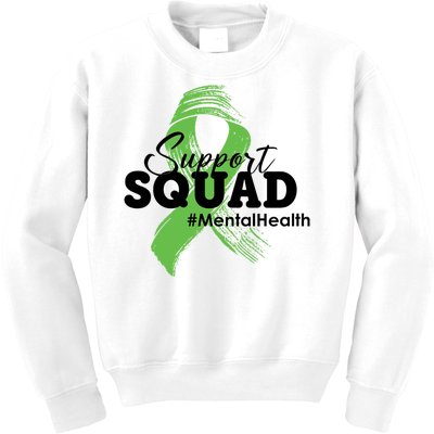 Support Squad Mental Health Awareness Ribbon Kids Sweatshirt