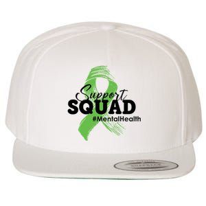 Support Squad Mental Health Awareness Ribbon Wool Snapback Cap