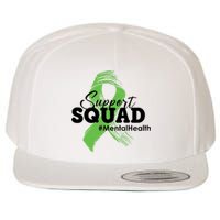 Support Squad Mental Health Awareness Ribbon Wool Snapback Cap