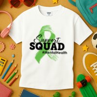 Support Squad Mental Health Awareness Ribbon Kids T-Shirt
