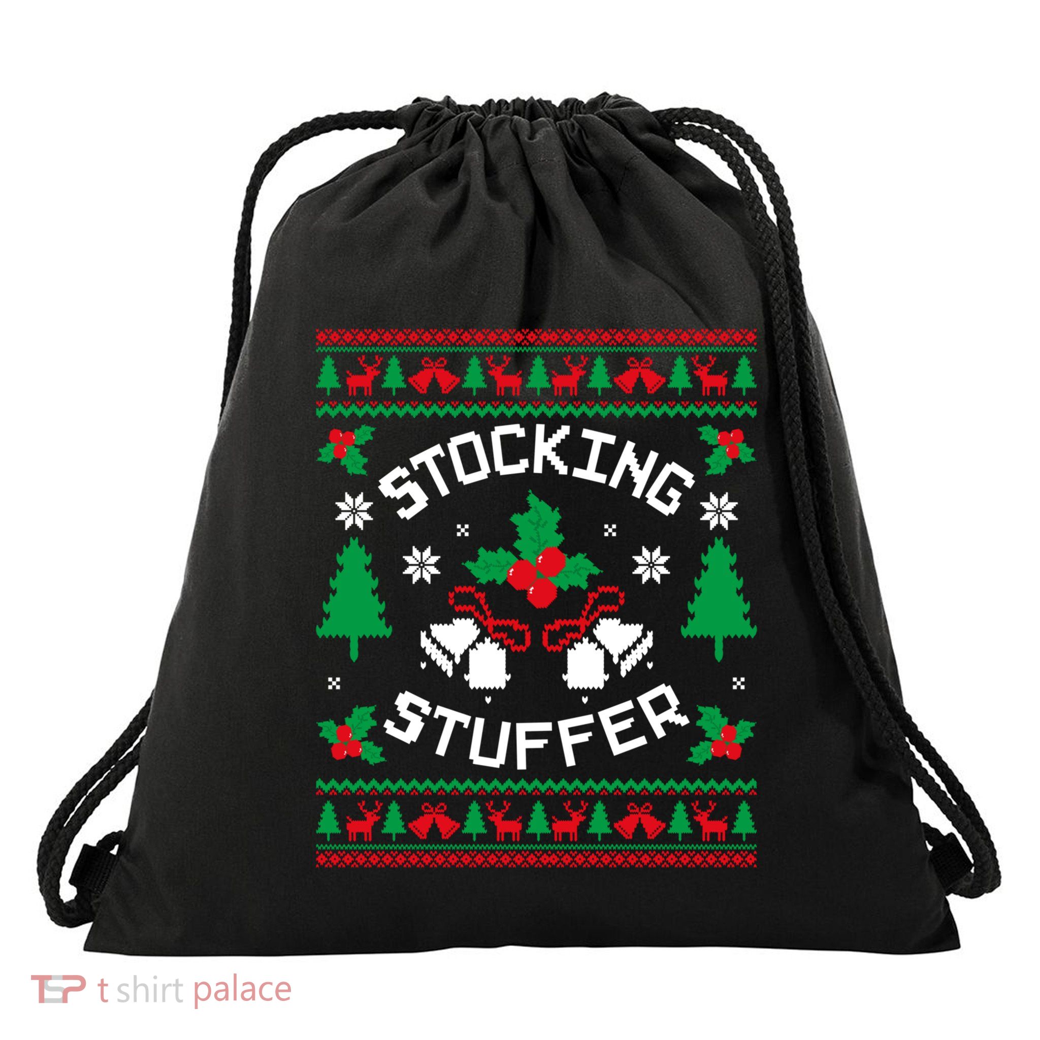 Stocking Stuffer Matching Christmas Couple Ugly Xmas Meaningful Gift Drawstring Bag