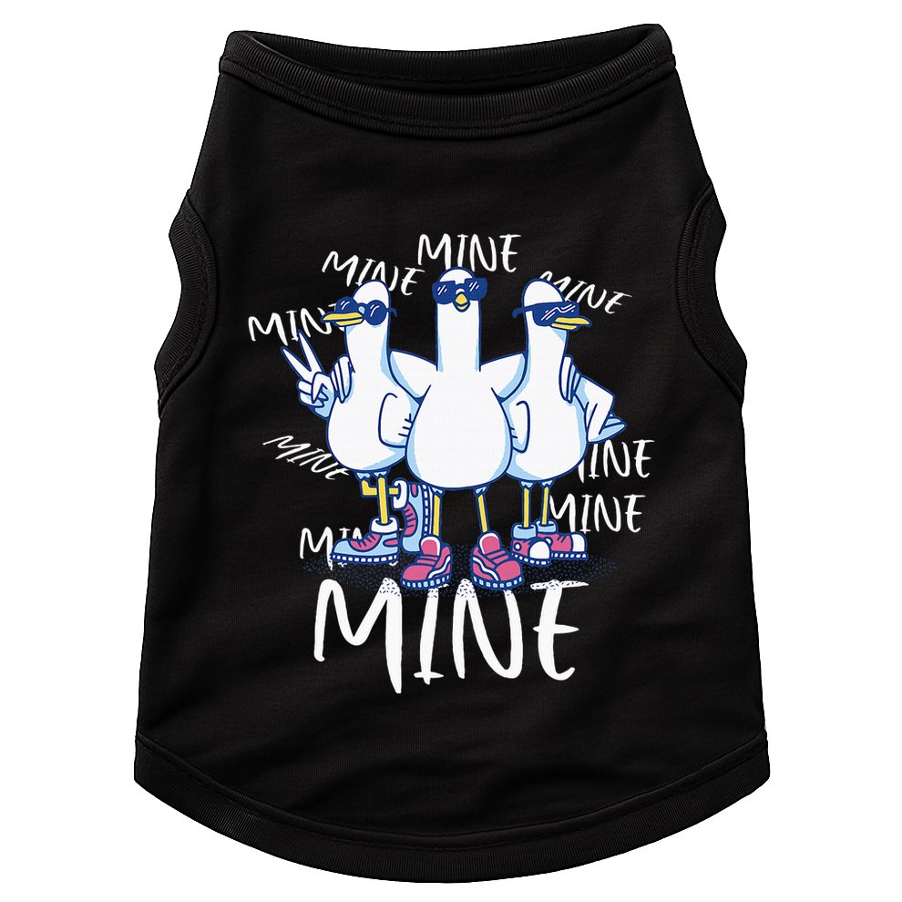 Seagull Saying Mine Funny Pigeon Retro Ocean Life Doggie Tank