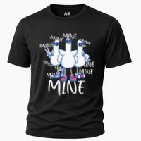 Seagull Saying Mine Funny Pigeon Retro Ocean Life Cooling Performance Crew T-Shirt