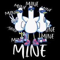 Seagull Saying Mine Funny Pigeon Retro Ocean Life Cooling Performance Crew T-Shirt