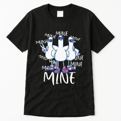 Seagull Saying Mine Funny Pigeon Retro Ocean Life Tall T-Shirt