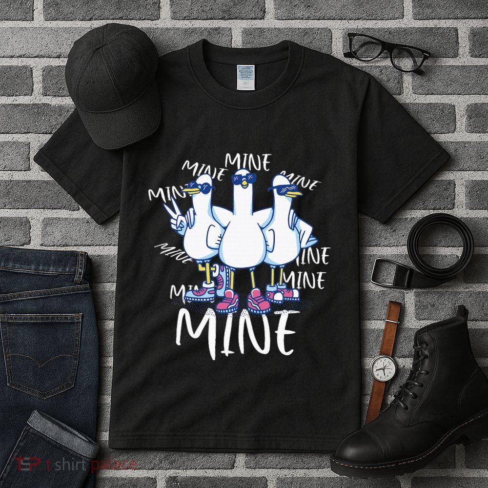 Seagull Saying Mine Funny Pigeon Retro Ocean Life Tall T-Shirt
