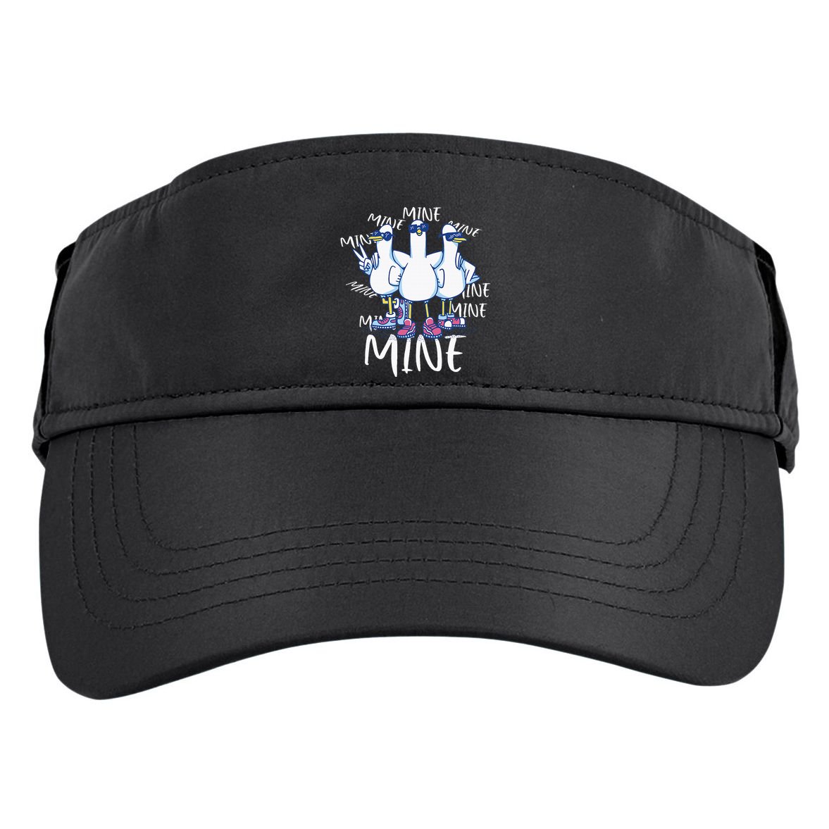 Seagull Saying Mine Funny Pigeon Retro Ocean Life Adult Drive Performance Visor