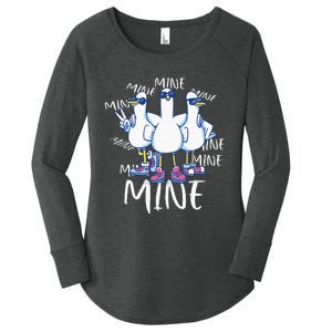 Seagull Saying Mine Funny Pigeon Retro Ocean Life Women's Perfect Tri Tunic Long Sleeve Shirt