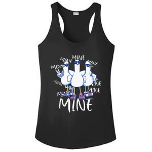 Seagull Saying Mine Funny Pigeon Retro Ocean Life Ladies PosiCharge Competitor Racerback Tank