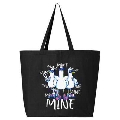 Seagull Saying Mine Funny Pigeon Retro Ocean Life 25L Jumbo Tote