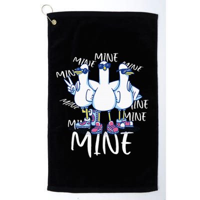 Seagull Saying Mine Funny Pigeon Retro Ocean Life Golf Towel