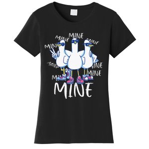 Seagull Saying Mine Funny Pigeon Retro Ocean Life Women's T-Shirt