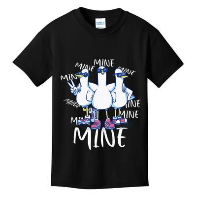 Seagull Saying Mine Funny Pigeon Retro Ocean Life Kids T-Shirt