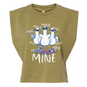 Seagull Saying Mine Funny Pigeon Retro Ocean Life Garment-Dyed Women's Muscle Tee