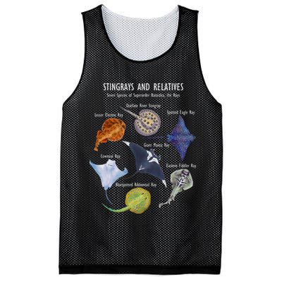 Stingray Species Manta Ray River Stingray And More Mesh Reversible Basketball Jersey Tank